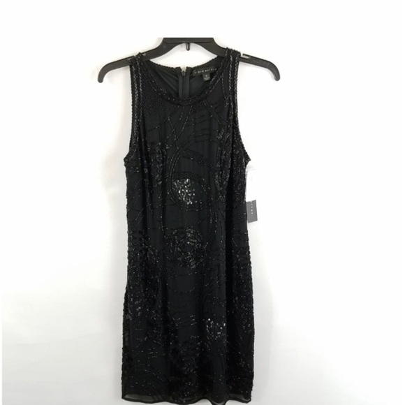 Aidan Mattox Sleeveless Beaded Cocktail Dress - Picture 2 of 8